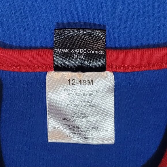 ❄️ 12-18m | DC Comics | "Superman" Long Sleeved Bodysuit/Onesie - Picture 4 of 4